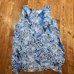 Fever Blue and White Floral Blouse